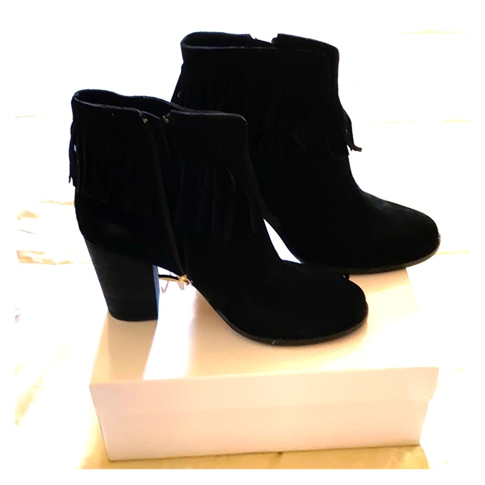 Neiman Marcus black Suede booties